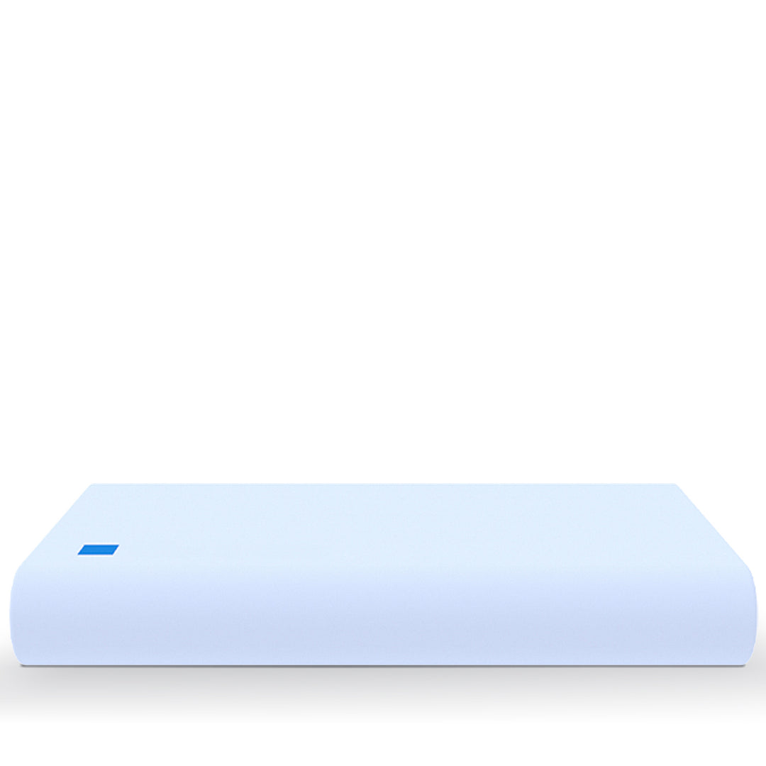 10cm gel memory foam pillow bluebox n2 in white background.