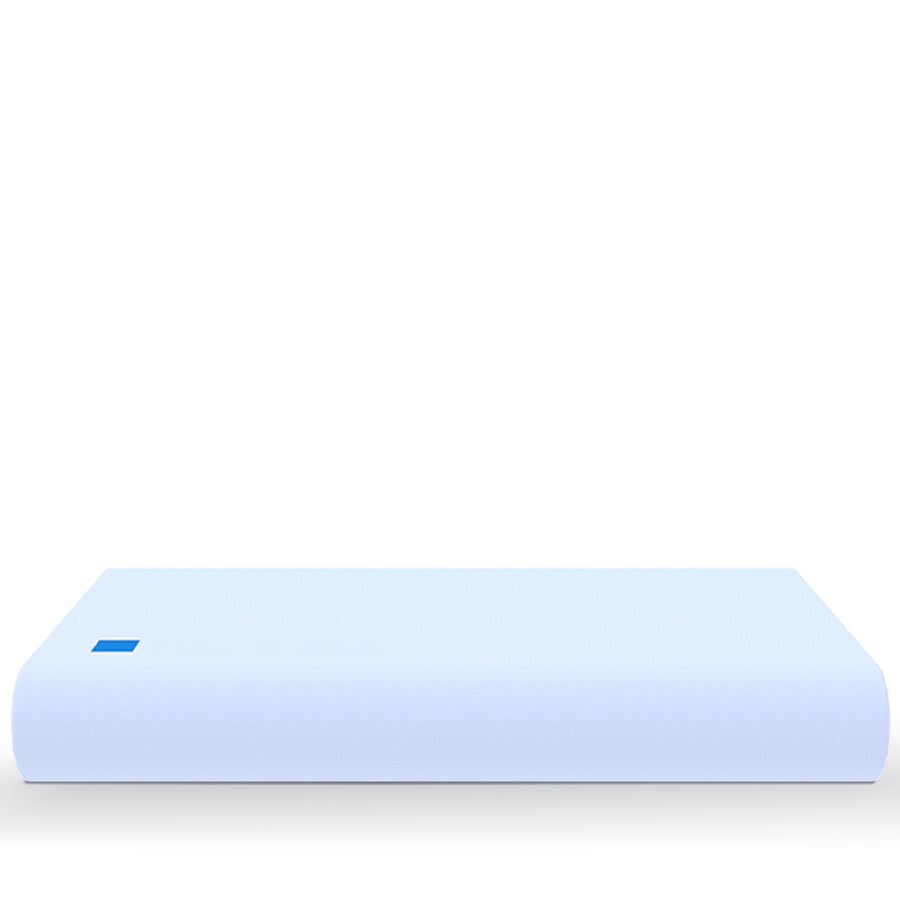 10cm gel memory foam pillow bluebox n2 in white background.