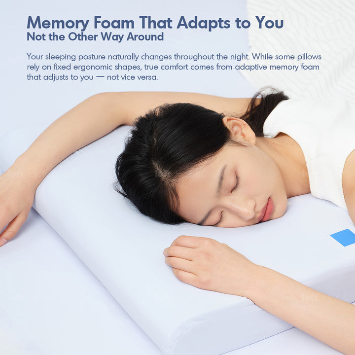 10cm gel memory foam pillow bluebox n2 in close up details.