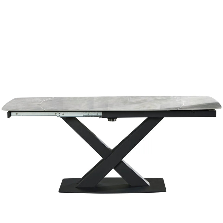 Modern extendable sintered stone dining table luvia detail 3.