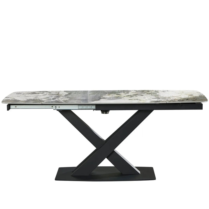Modern extendable sintered stone dining table luvia detail 4.