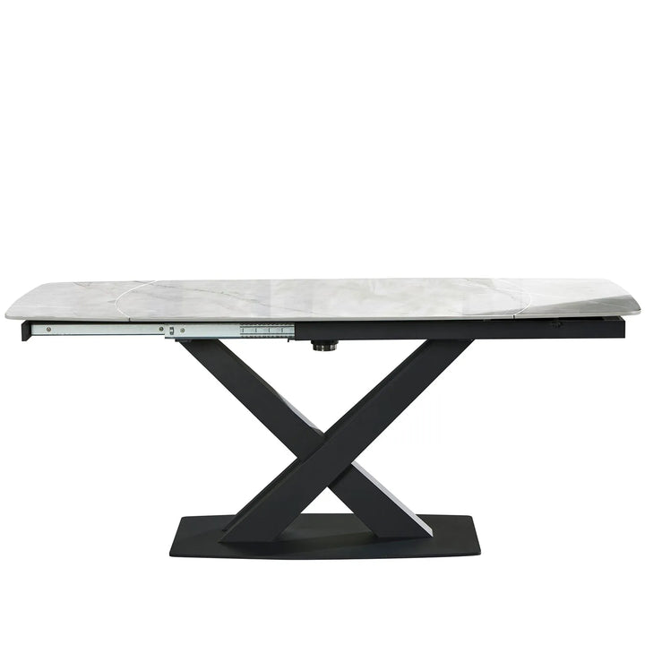 Modern extendable sintered stone dining table luvia detail 2.
