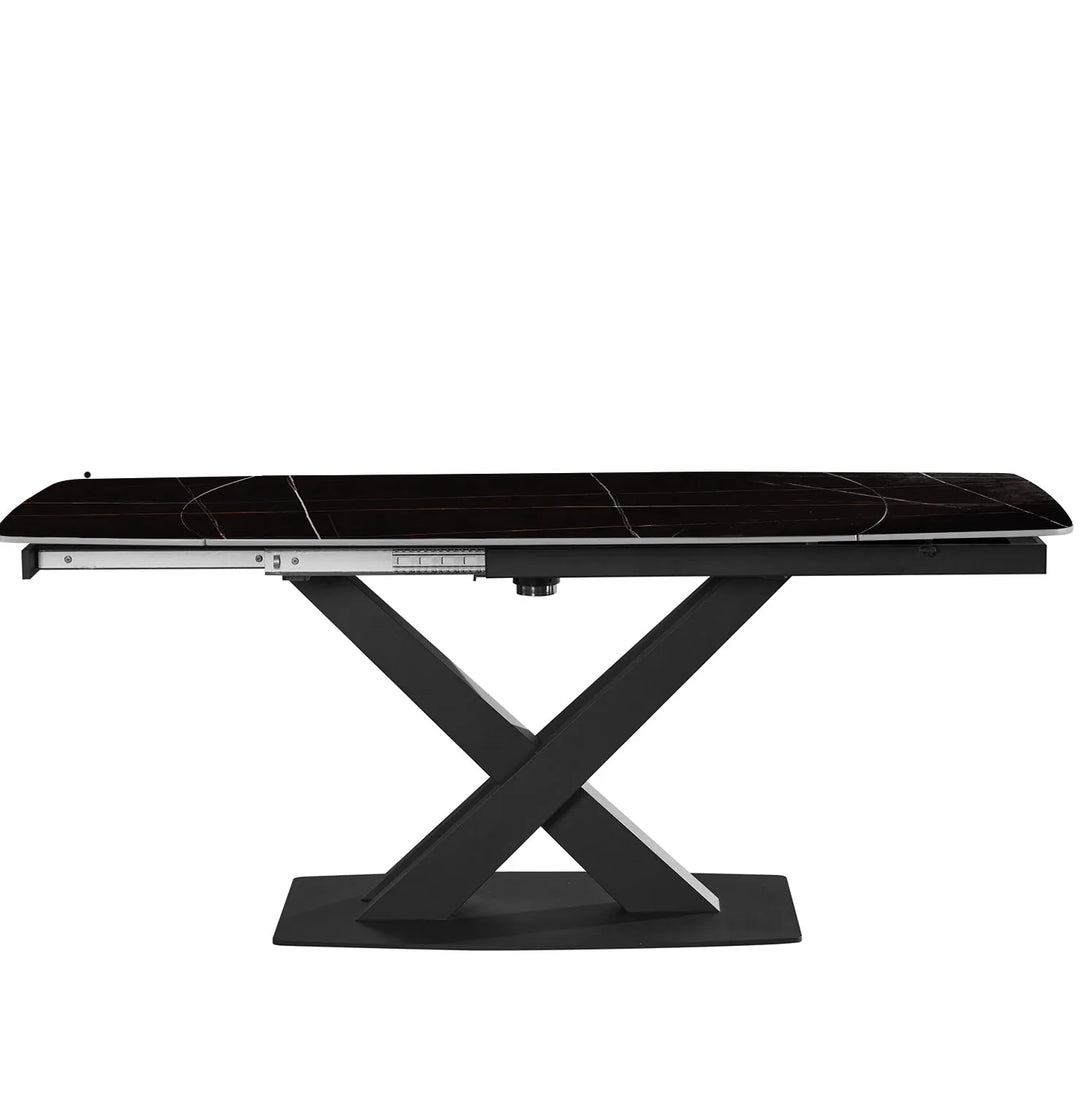Modern extendable sintered stone dining table luvia detail 1.