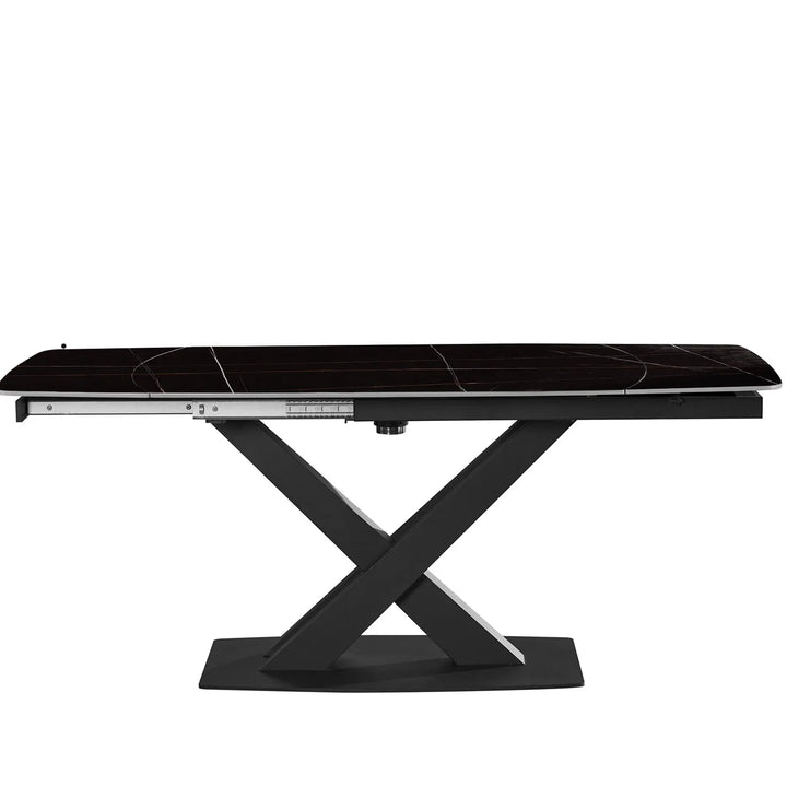 Modern extendable sintered stone dining table luvia detail 1.