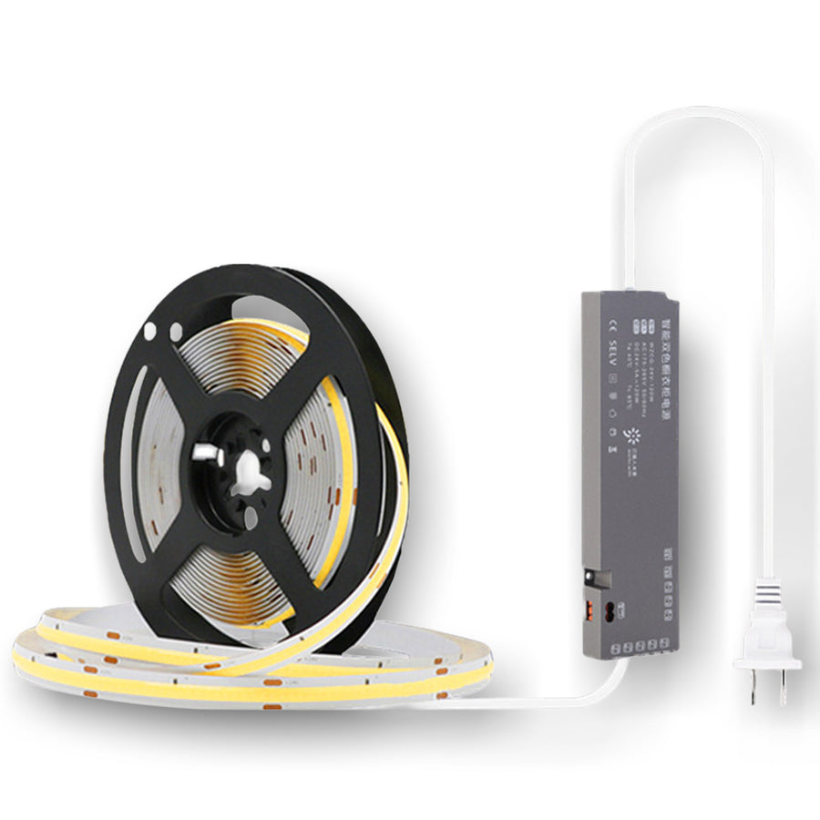 Under bed motion sensor led light strip in white background.