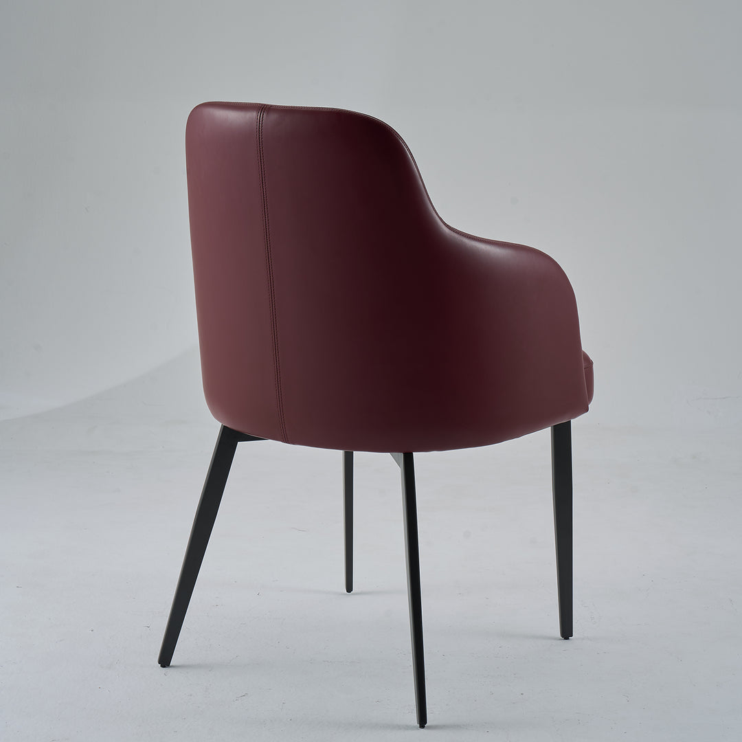 Modern Fabric And Leather Dining Chair METAL MAN N11