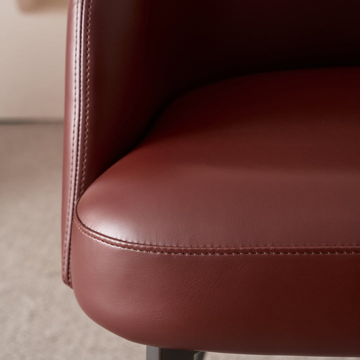 Modern Fabric And Leather Dining Chair METAL MAN N11