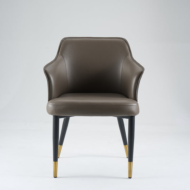 Modern Fabric And Leather Dining Chair METAL MAN N12