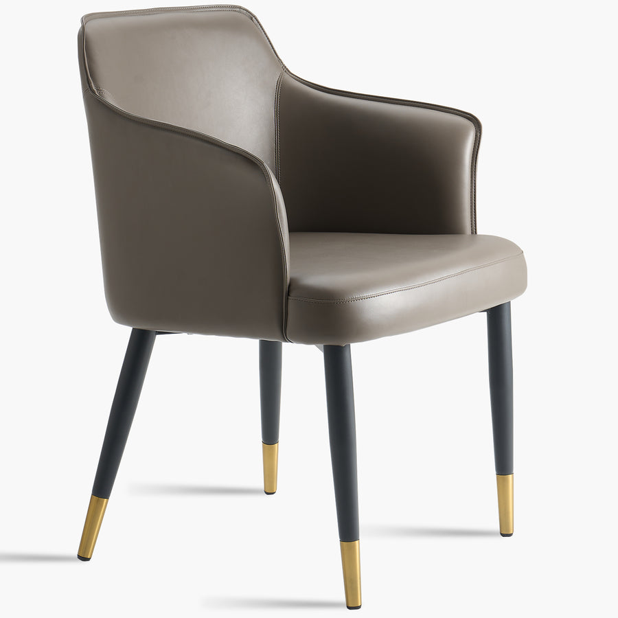 Modern Fabric And Leather Dining Chair METAL MAN N12