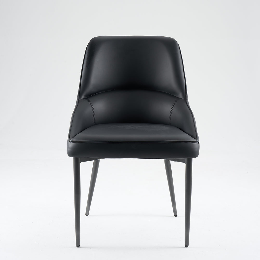 Modern Fabric And Leather Dining Chair METAL MAN N14
