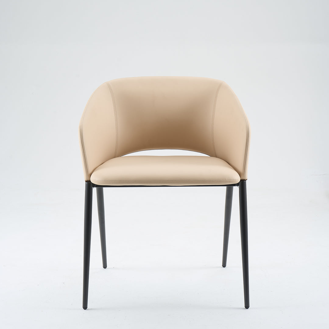 Modern Fabric And Leather Dining Chair METAL MAN N16