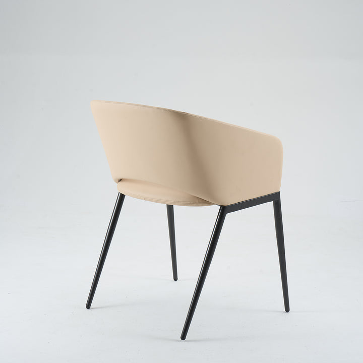 Modern Fabric And Leather Dining Chair METAL MAN N16