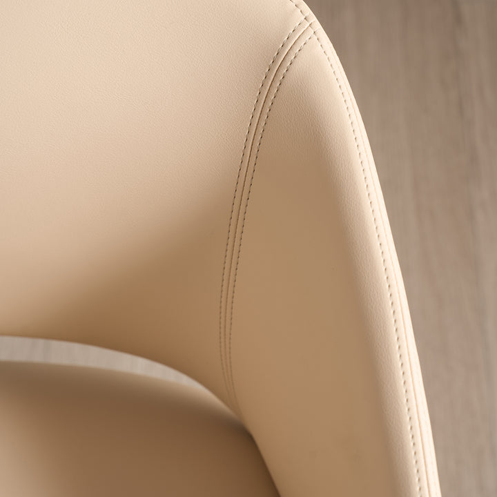 Modern Fabric And Leather Dining Chair METAL MAN N16