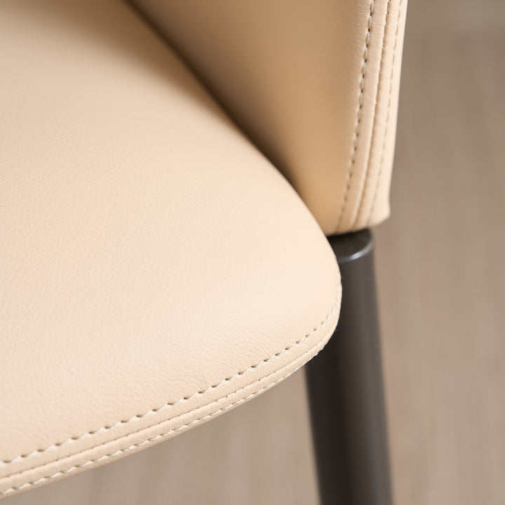 Modern Fabric And Leather Dining Chair METAL MAN N16