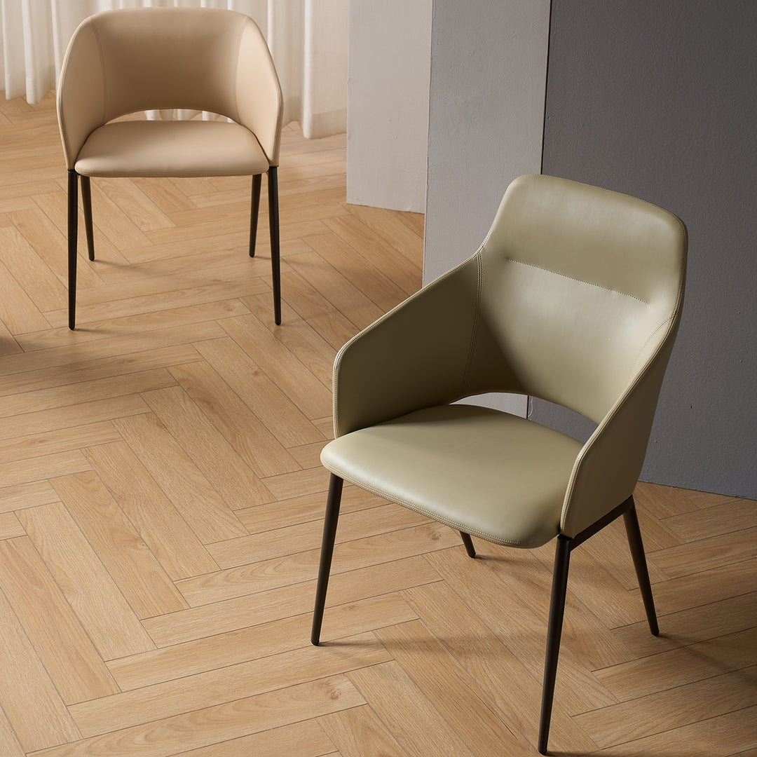 Modern Fabric And Leather Dining Chair METAL MAN N17