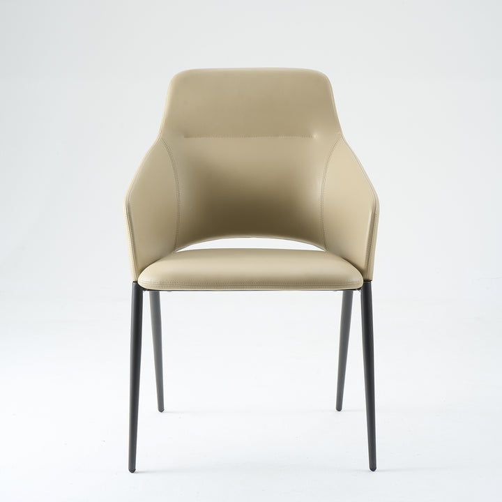 Modern Fabric And Leather Dining Chair METAL MAN N17