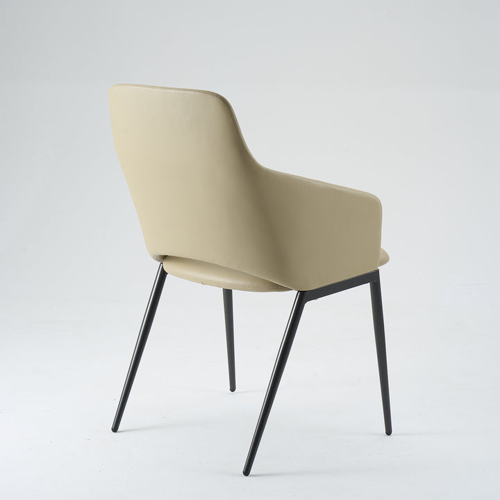 Modern Fabric And Leather Dining Chair METAL MAN N17