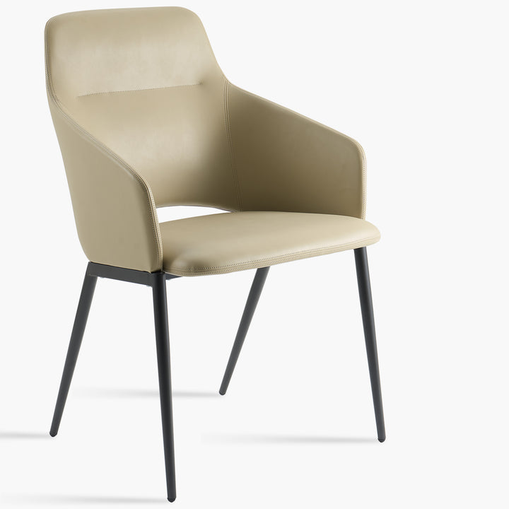 Modern Fabric And Leather Dining Chair METAL MAN N17