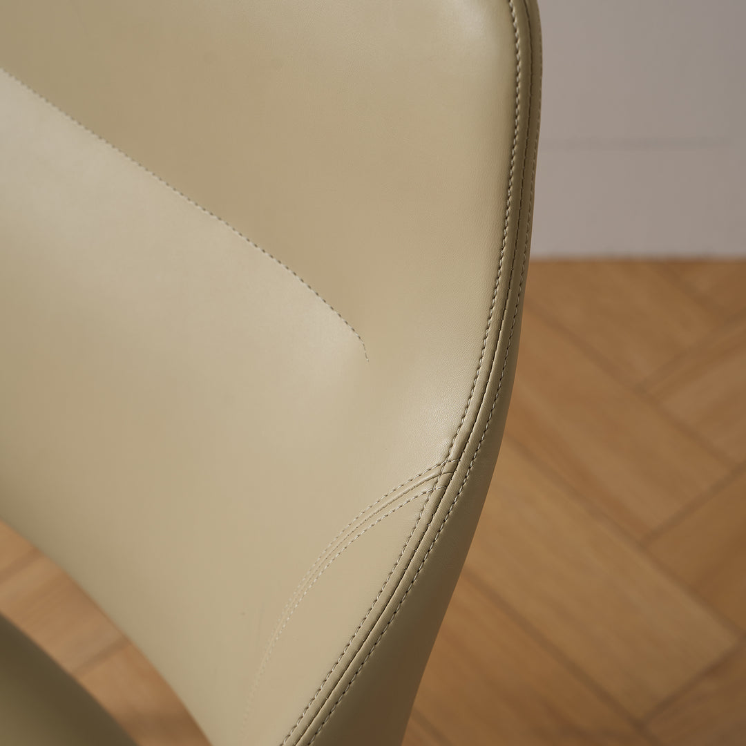 Modern Fabric And Leather Dining Chair METAL MAN N17