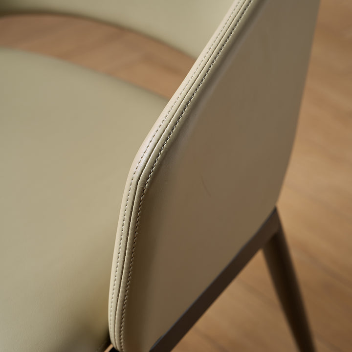 Modern Fabric And Leather Dining Chair METAL MAN N17