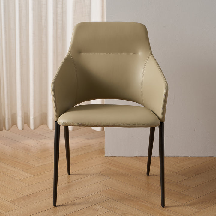 Modern Fabric And Leather Dining Chair METAL MAN N17