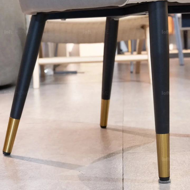 Modern fabric and leather dining chair metal man n18 environmental situation.