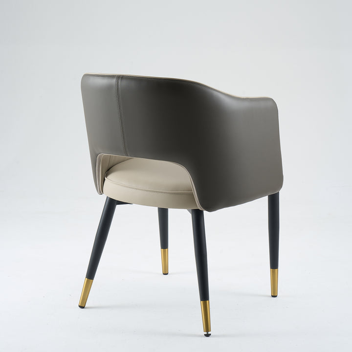 Modern Fabric And Leather Dining Chair METAL MAN N18