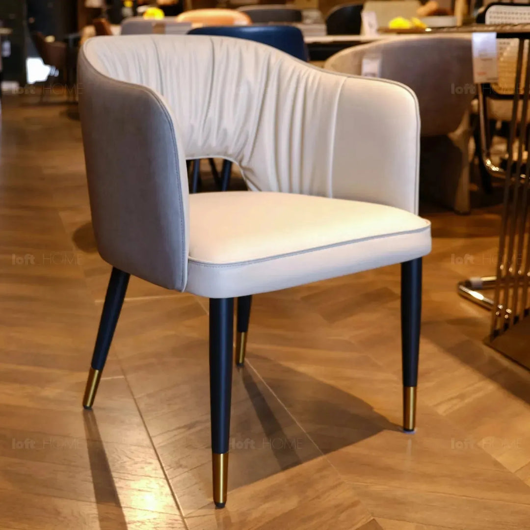 Modern fabric and leather dining chair metal man n18 situational feels.
