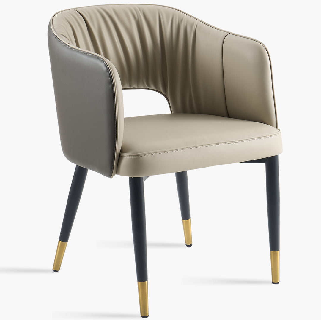 Modern Fabric And Leather Dining Chair METAL MAN N18