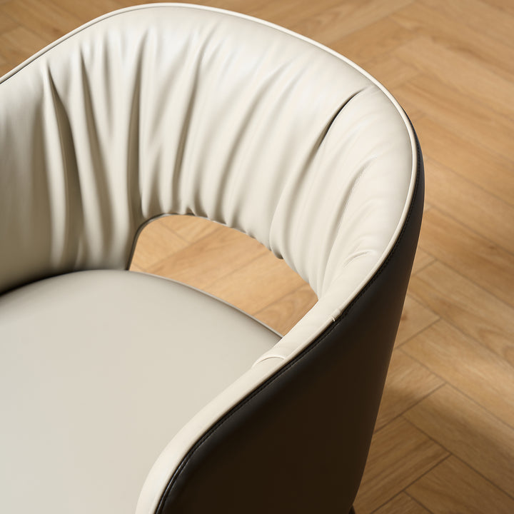 Modern Fabric And Leather Dining Chair METAL MAN N18