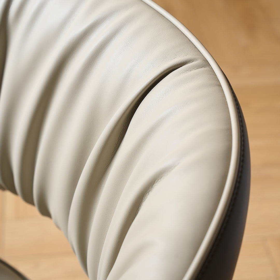 Modern Fabric And Leather Dining Chair METAL MAN N18