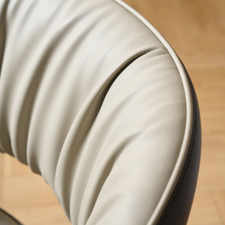 Modern Fabric And Leather Dining Chair METAL MAN N18