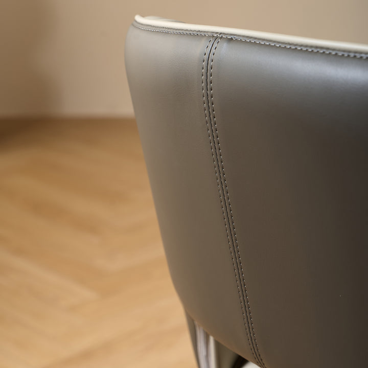 Modern Fabric And Leather Dining Chair METAL MAN N18