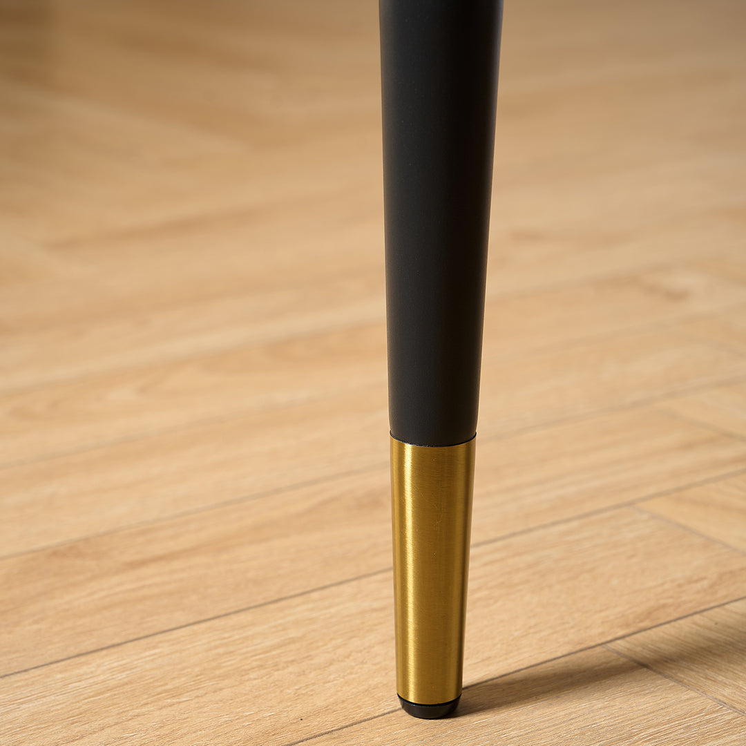 Modern Fabric And Leather Dining Chair METAL MAN N18