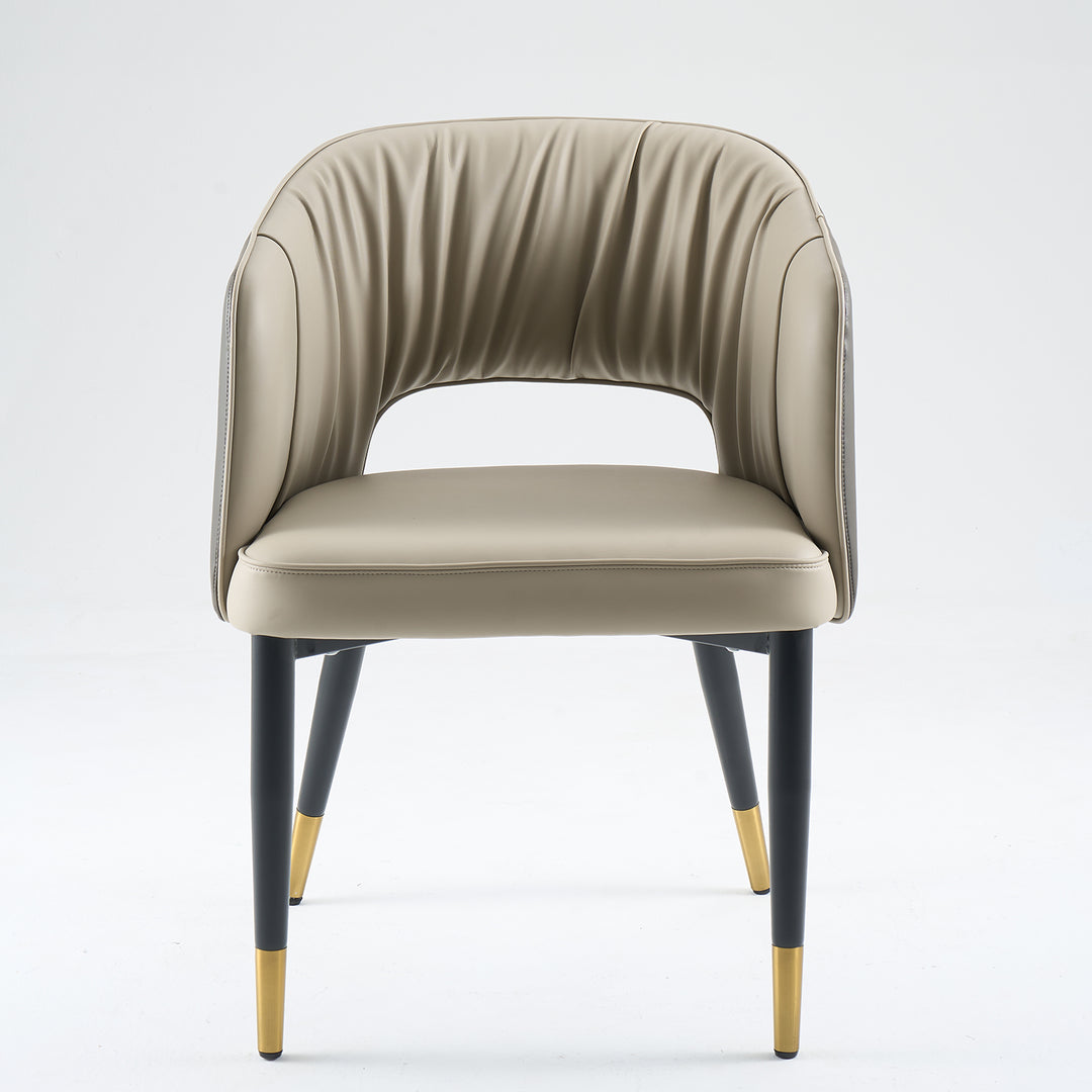 Modern Fabric And Leather Dining Chair METAL MAN N18