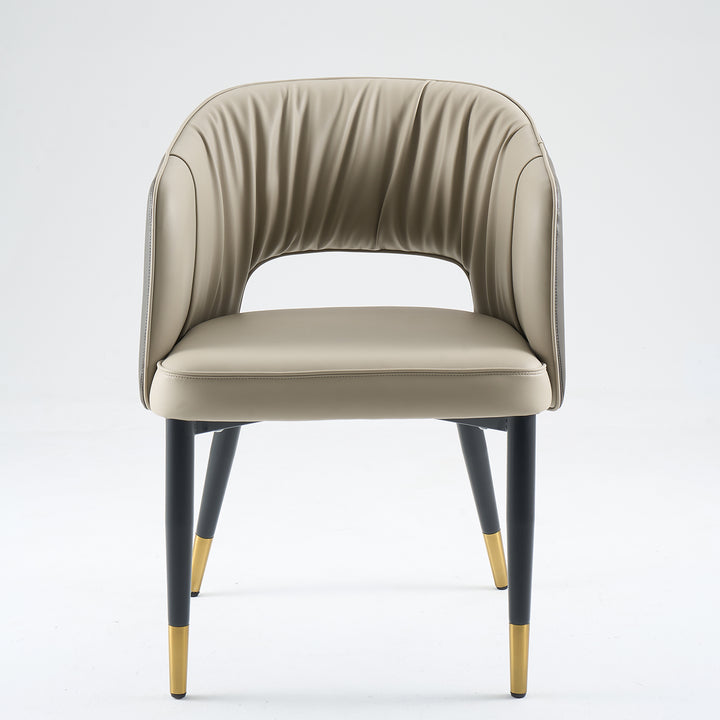 Modern Fabric And Leather Dining Chair METAL MAN N18