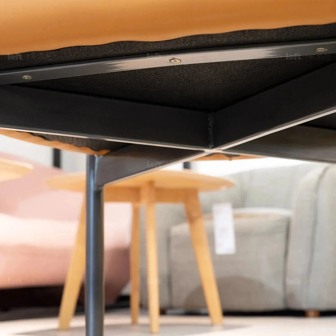 Modern fabric and leather dining chair metal man n19 situational feels.