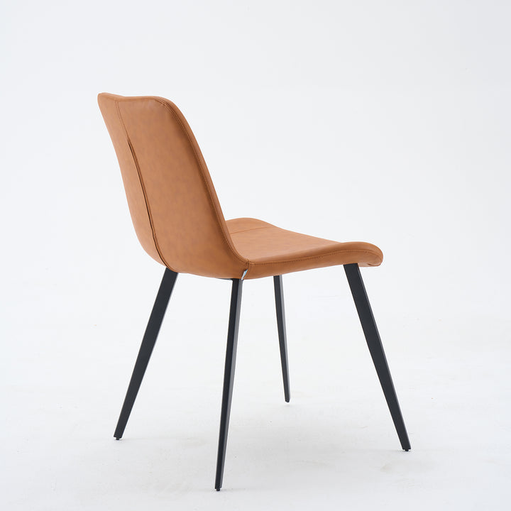 Modern Fabric And Leather Dining Chair METAL MAN N1
