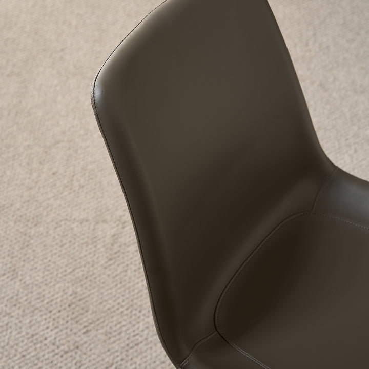 Modern Fabric And Leather Dining Chair METAL MAN N1