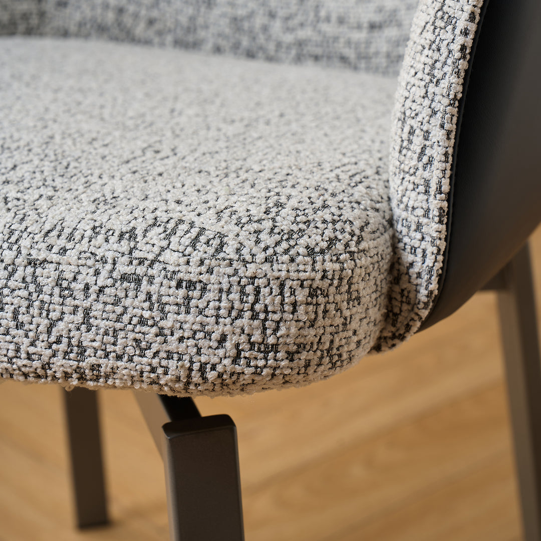 Modern Fabric And Leather Dining Chair METAL MAN N20