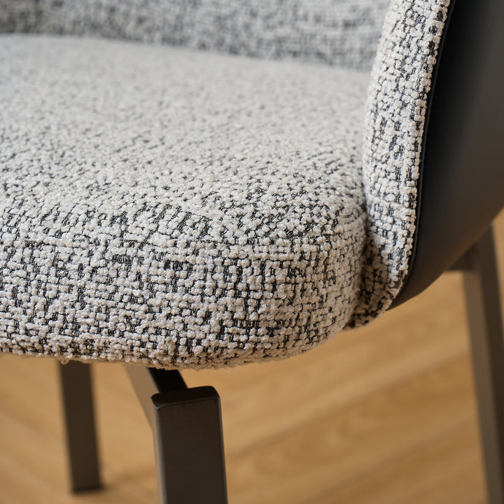 Modern Fabric And Leather Dining Chair METAL MAN N20