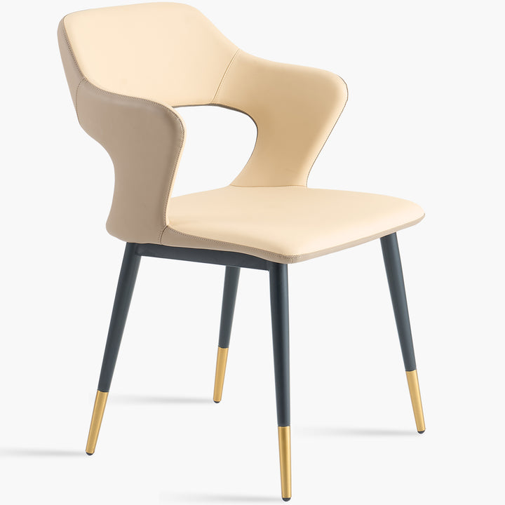 Modern Fabric And Leather Dining Chair METAL MAN N2