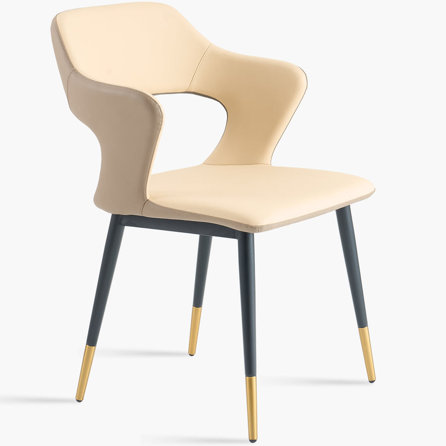 Modern Fabric And Leather Dining Chair METAL MAN N2