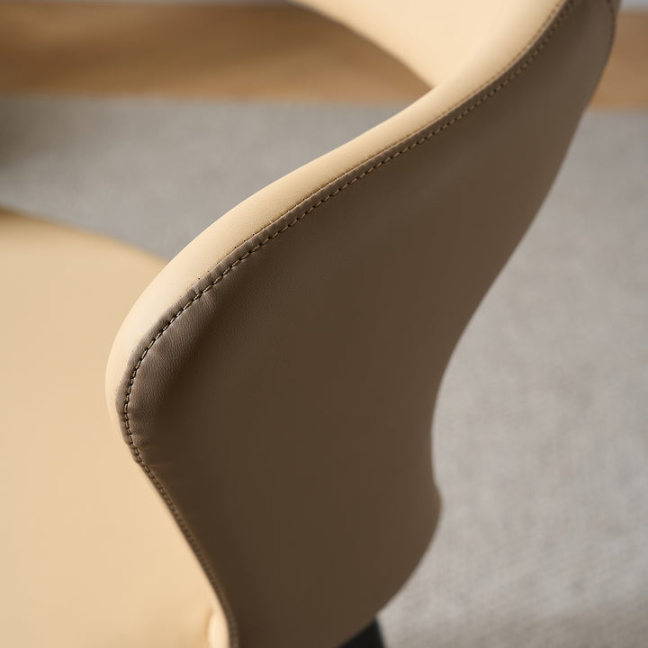 Modern Fabric And Leather Dining Chair METAL MAN N2