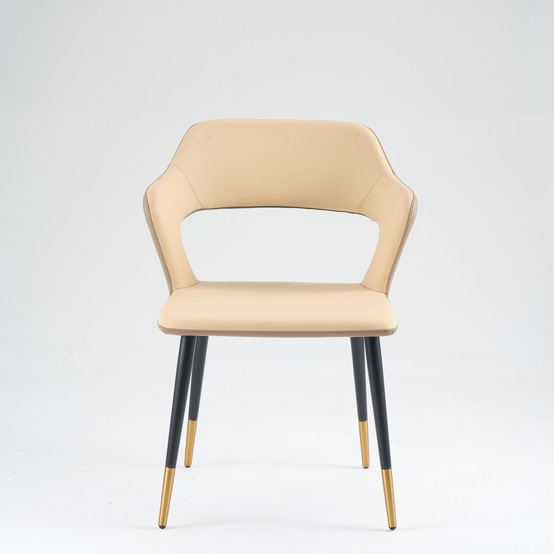 Modern Fabric And Leather Dining Chair METAL MAN N2