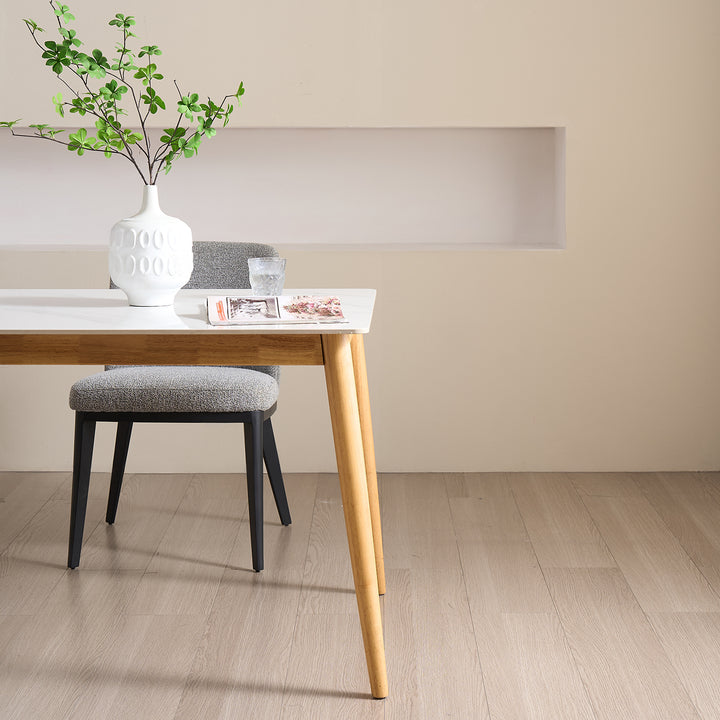 Modern Fabric And Leather Dining Chair METAL MAN N4