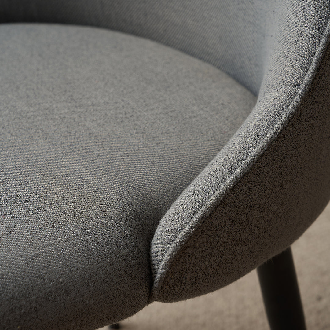 Modern Fabric And Leather Dining Chair METAL MAN N5