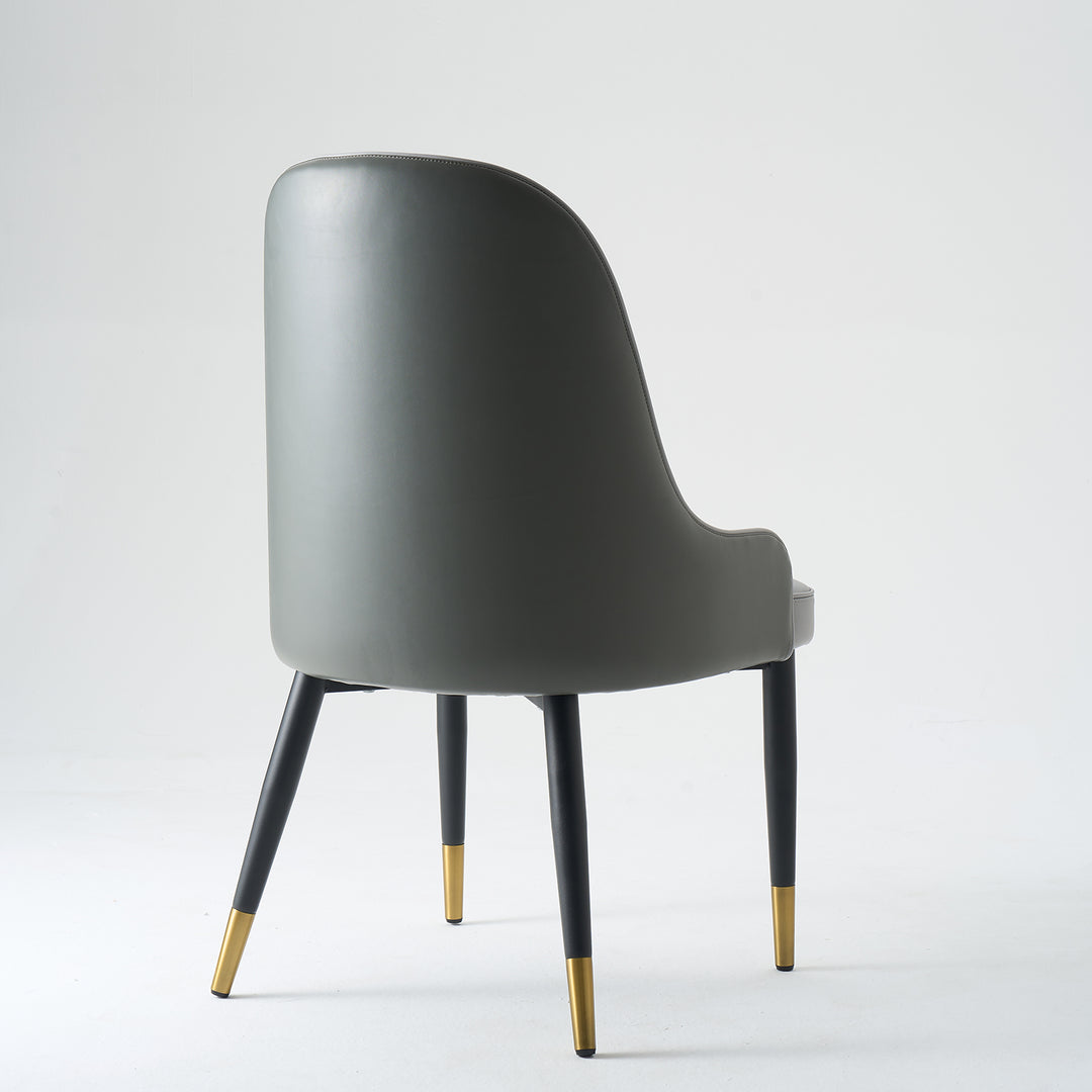 Modern Fabric And Leather Dining Chair METAL MAN N6