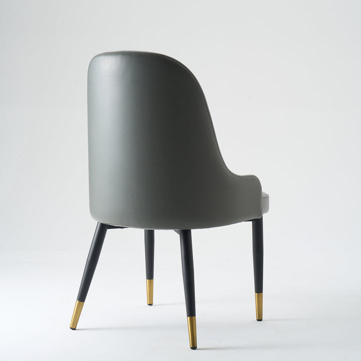 Modern Fabric And Leather Dining Chair METAL MAN N6