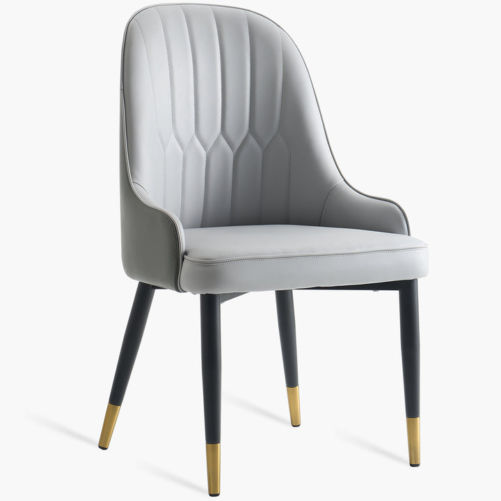 Modern Fabric And Leather Dining Chair METAL MAN N6